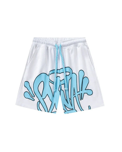 "Graffiti" Short Set Blue
